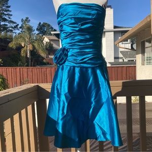57- Jessica McClintock Vintage Satin Strapless Prom Dress